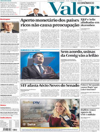 Capa do jornal Valor Econômico 27/09/2017