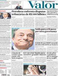 Capa do jornal Valor Econômico 27/10/2017