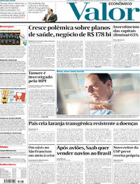 Capa do jornal Valor Econômico 27/11/2017