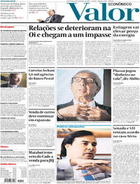 Capa do jornal Valor Econômico 29/09/2017
