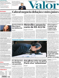 Capa do jornal Valor Econômico 30/03/2017