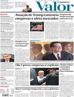 Capa do jornal Valor Econômico 31/01/2017