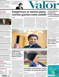Capa do jornal Valor Econômico 01/02/2018