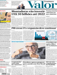 Capa do jornal Valor Econômico 02/03/2018