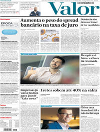 Capa do jornal Valor Econômico 02/04/2018