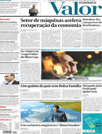 Capa do jornal Valor Econômico 05/02/2018