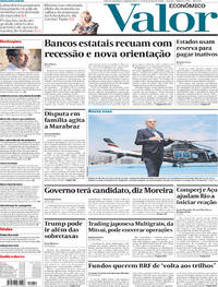 Capa do jornal Valor Econômico 05/03/2018