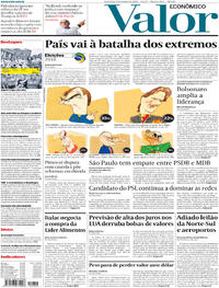 Capa do jornal Valor Econômico 05/10/2018