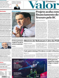 Capa do jornal Valor Econômico 05/12/2018