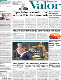 Capa do jornal Valor Econômico 06/03/2018