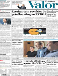 Capa do jornal Valor Econômico 09/02/2018