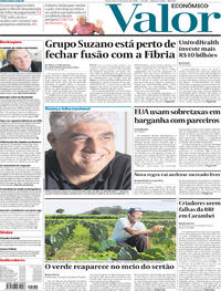 Capa do jornal Valor Econômico 09/03/2018