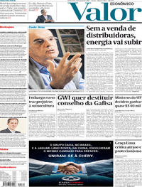 Capa do jornal Valor Econômico 09/08/2018
