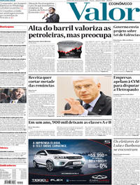 Capa do jornal Valor Econômico 10/05/2018