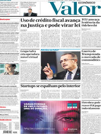 Capa do jornal Valor Econômico 11/07/2018