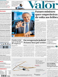 Capa do jornal Valor Econômico 12/12/2018