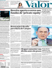 Capa do jornal Valor Econômico 13/04/2018