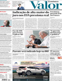 Capa do jornal Valor Econômico 14/06/2018