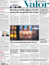 Capa do jornal Valor Econômico 16/11/2018