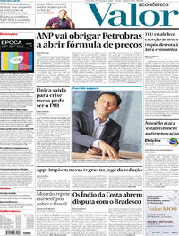 Capa do jornal Valor Econômico 17/08/2018