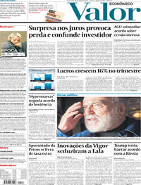 Capa do jornal Valor Econômico 18/05/2018