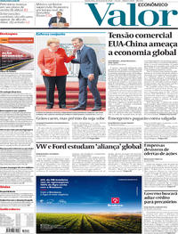 Capa do jornal Valor Econômico 20/06/2018
