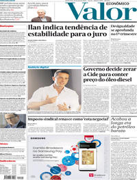 Capa do jornal Valor Econômico 23/05/2018