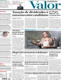 Capa do jornal Valor Econômico 23/07/2018