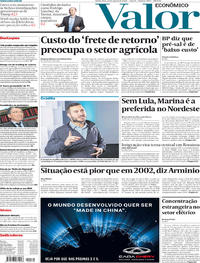 Capa do jornal Valor Econômico 23/08/2018