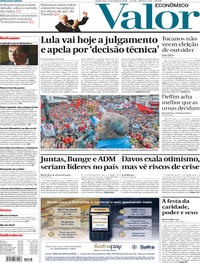 Capa do jornal Valor Econômico 24/01/2018