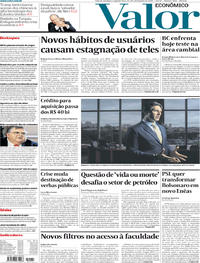 Capa do jornal Valor Econômico 25/06/2018