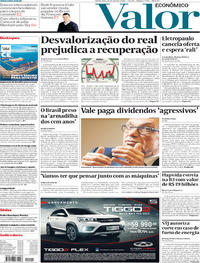Capa do jornal Valor Econômico 26/04/2018