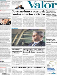Capa do jornal Valor Econômico 26/06/2018
