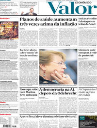 Capa do jornal Valor Econômico 29/06/2018
