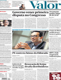 Capa do jornal Valor Econômico 04/02/2019