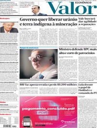 Capa do jornal Valor Econômico 06/03/2019