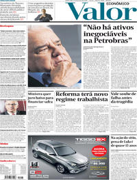 Capa do jornal Valor Econômico 07/02/2019