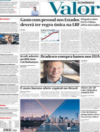 Capa do jornal Valor Econômico 07/05/2019