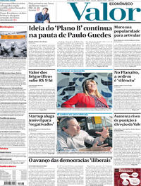 Capa do jornal Valor Econômico 08/02/2019