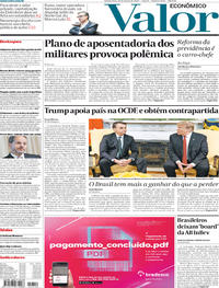 Capa do jornal Valor Econômico 20/03/2019