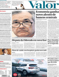 Capa do jornal Valor Econômico 01/08/2019