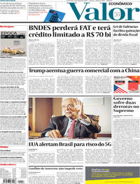 Capa do jornal Valor Econômico 02/08/2019