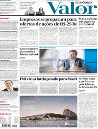 Capa do jornal Valor Econômico 03/09/2019