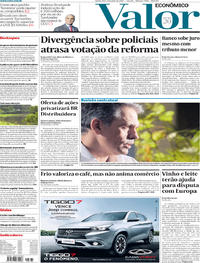 Capa do jornal Valor Econômico 04/07/2019