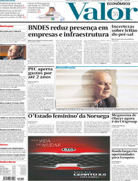Capa do jornal Valor Econômico 04/11/2019