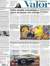 Capa do jornal Valor Econômico 05/09/2019