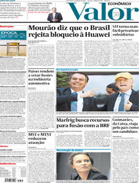 Capa do jornal Valor Econômico 07/06/2019