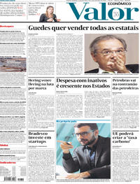 Capa do jornal Valor Econômico 09/09/2019