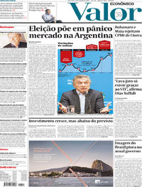 Capa do jornal Valor Econômico 13/08/2019