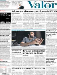 Capa do jornal Valor Econômico 14/06/2019